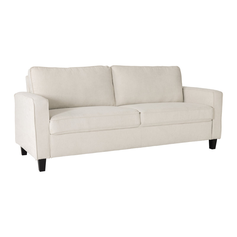 Canapé à accoudoirs carrés 77,5 po, Beige clair