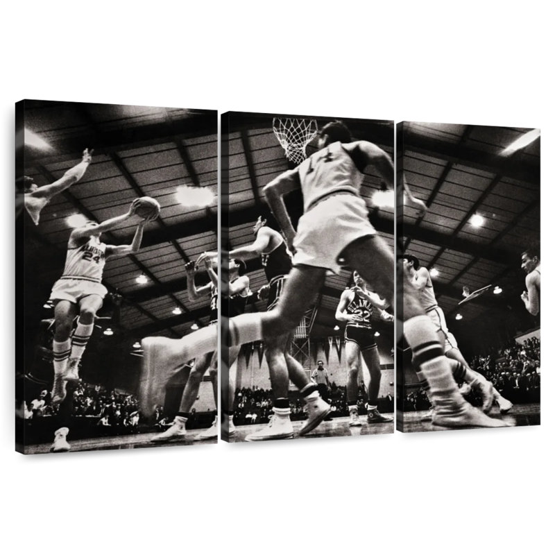 Jeu de basketball collégial Sirci des années 1960 et 1970, H 28 po x l 45 po