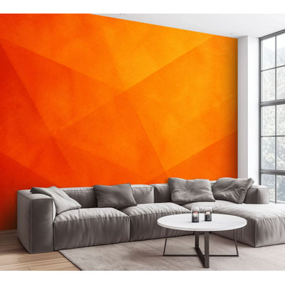 Papier peint adhésif peler et coller de couleur unie orange brûlé uni Il est de couleur orange brûlé Papier autocollant amovible pour décoration de salon H 69 po x l 96 po