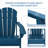 Folding Adriondack Chair With 2-Tier Table-179995665