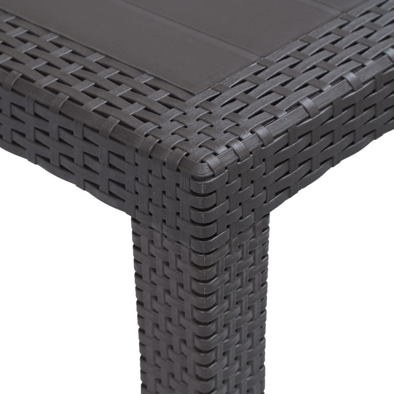 Bruan Plastic Coffee Table, Brown, 28.3'' H x 59" L x 35.4" D