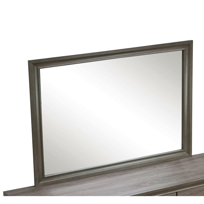 Miroir pour salle de bain, gris, Gris, Rectangulaire, 37 po x 46 po