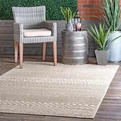 Tapis intérieur / extérieur beige Spradling
