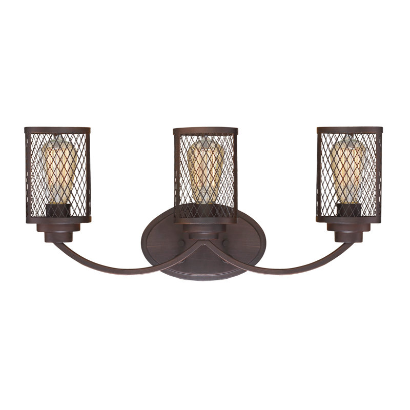Éclairage pour meuble-lavabo 3 lumières Bastien, Bronze huilé