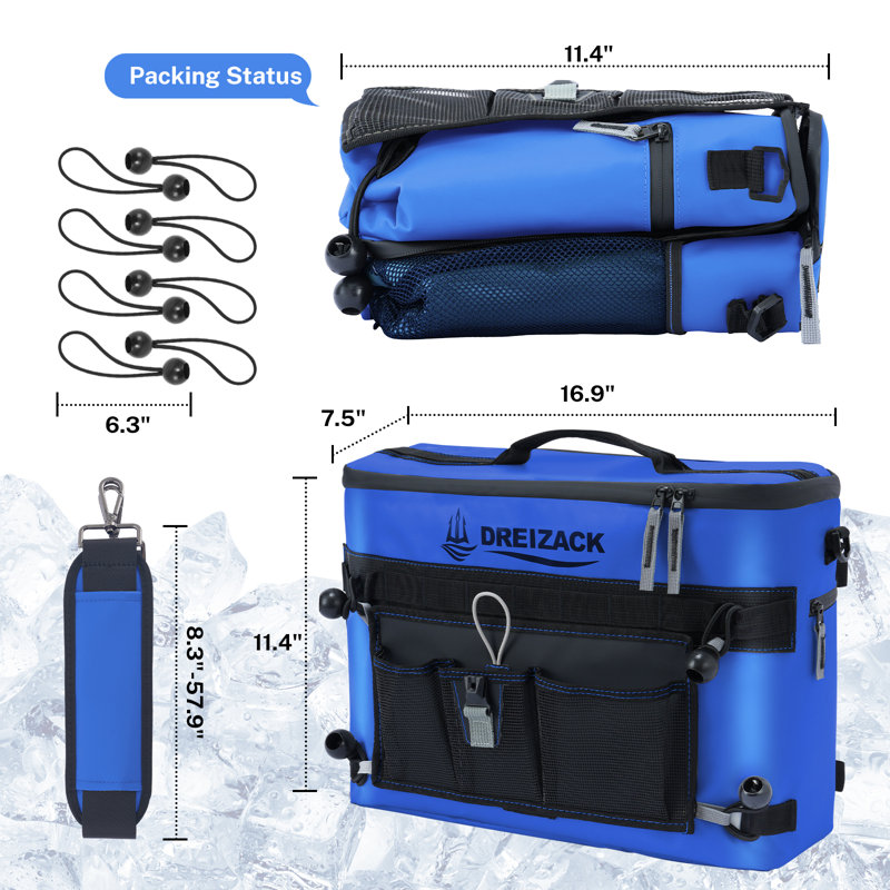 Glacière imperméable pour kayak Soontrans Kayak Cooler, Bleu