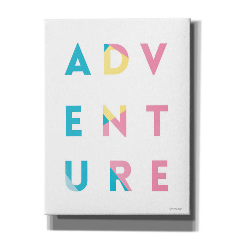 «Adventure in colours» par Seven Trees Design - Art textuel sur toile tendue, H 16 po x l 12 po x P 0,75 po