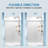 56-60" W X 72 "H Semi-Frameless Double Sliding Shower Door with 1/4" Clear Tempered Glass with Explosion-Proof Film, Aluminum Frame, Chrome-126173205-112950249