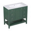 Meuble-lavabo élégant avec lavabo, tiroirs et armoire pour un décor de salle de bain fonctionnel et élégant.