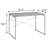 Grey And Silver Writing Desk With Metal Sled Base