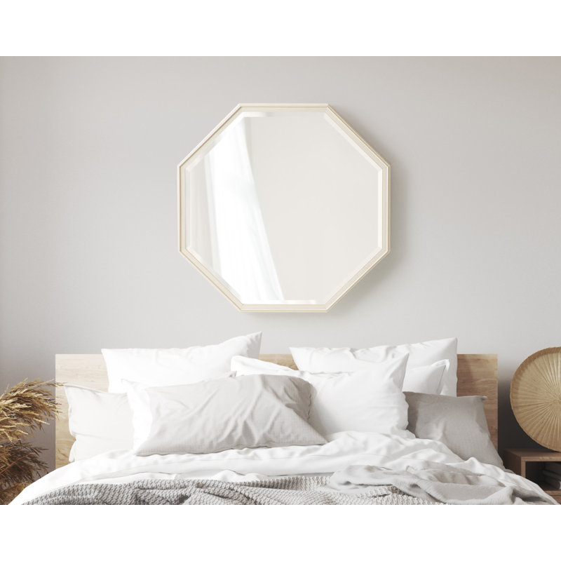 Lazio Beveled Bathroom Wall Mirror, 20" x 30", Soft White