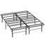 Structure de lit Base de matelas Plateforme de base de lit pliable en métal Base de matelas en lattes d'acier robuste avec support jusqu'à 1000 lb Assemblage facile et silencieux