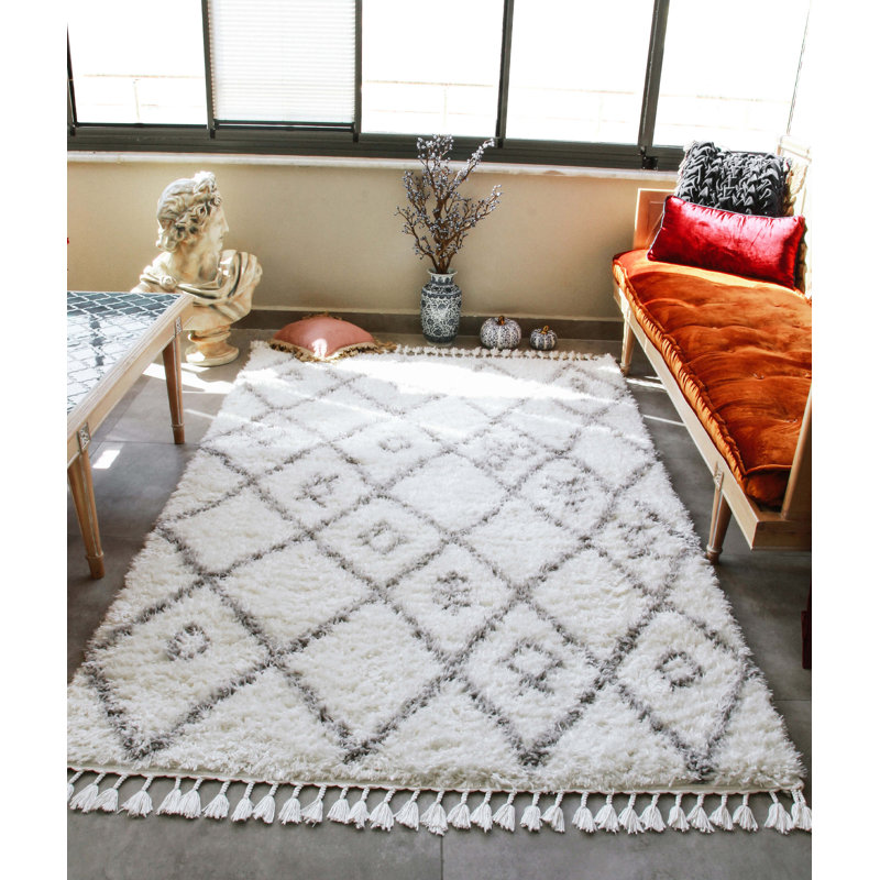 Stephian Geometric Indoor Rug, Rectangle 4' x 5'11"