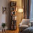 360° Rotating Solid Wood Bookshelf, Equipped with Brake Wheels, Allowing for Flexible Adjustment-28888030-28466079
