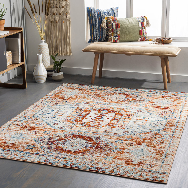 Aldusa Oriental Indoor Rug, Rectangle 5'3" x 7'