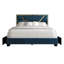 Lit plateforme double avec rangement en velours bleu marine-672306923-672306921