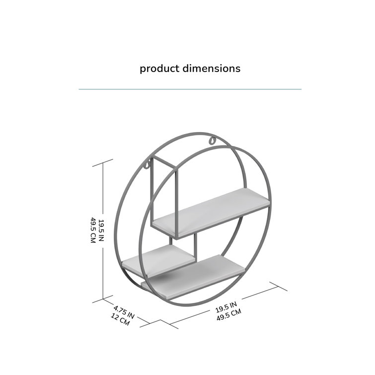 Aberdeen 3 Piece Circle Accent Shelf