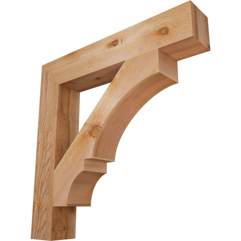 Support de bloc Balboa, Cèdre rouge de l'Ouest brut, L 6 po x P 36 po x H 36 po