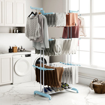 Metal + Plastic Foldable Gullwing Drying Rack