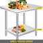 Table de préparation au travail en acier inoxydable 24 po x 24 po VEVOR-62288400