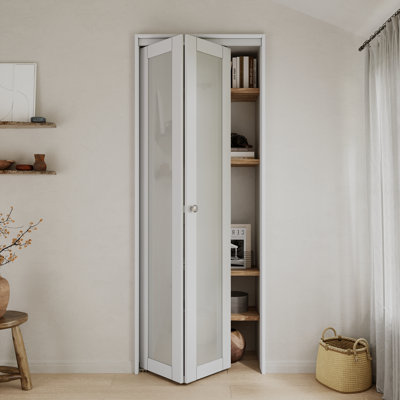 Porte pliante en verre manufacturé 1-Lite