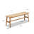 Woven Design Natural Oak Wood Dining Bench Bed Bench for Dining Room, Bedroom, Bathroom
