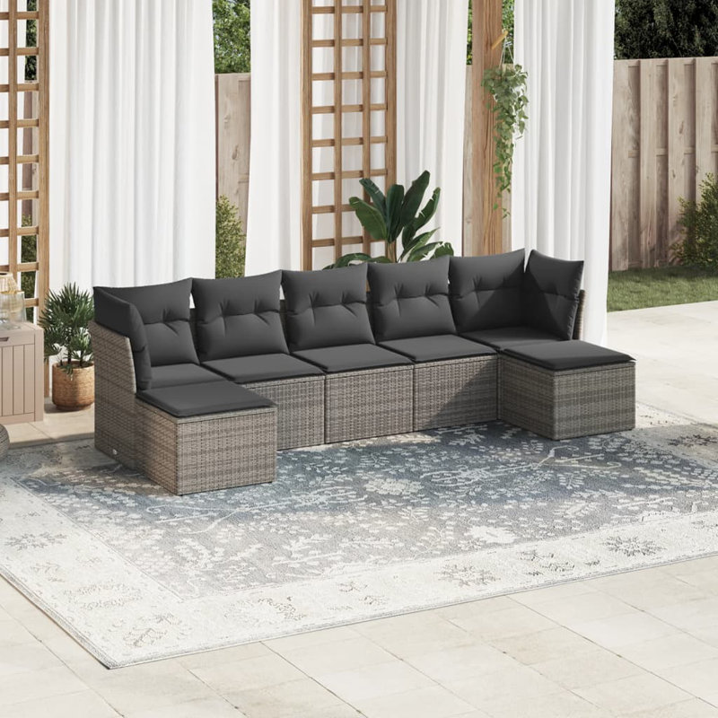  Garden Sofa Set Grey