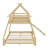 Twin Over Queen House Bunk Bed With Nets And Ramp-1126472616