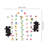 Chalkboard Puzzle With Colourful Alphabet And Height Chart Wall Sticker