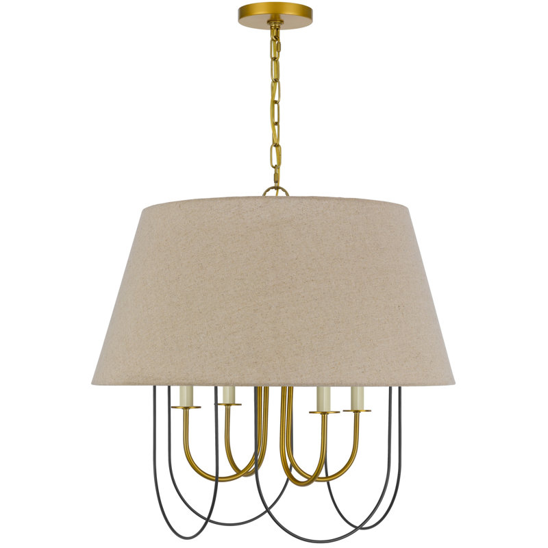 Lustre rond / ovale à 6 lumières à intensité variable Lacreisha, 22,5 po x l 24 po x P 24 po, 4, 110V