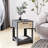 PE Rattan End Table with Drawer, Modern Nightstand, Side Table for Living Room, Bedroom-2012793679