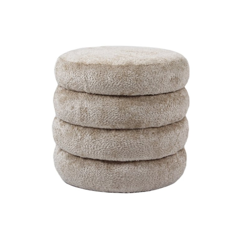 Adele Upholstered Pouf, Beige
