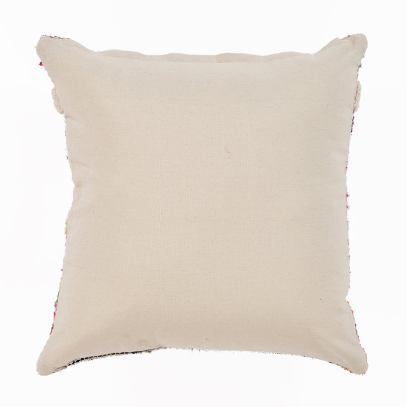 Amara 18" Multicolor Embroidered Cotton Throw Pillow Set