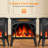 Cowsar Infrared 23.5'' W Corner Electric Fireplace Insert With Remote & Overheating Protection, Timer, Adjustable Flame,Foyer Electrique