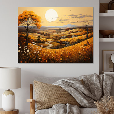 Farm Farm Harvest Pointillism VI - reproduction
