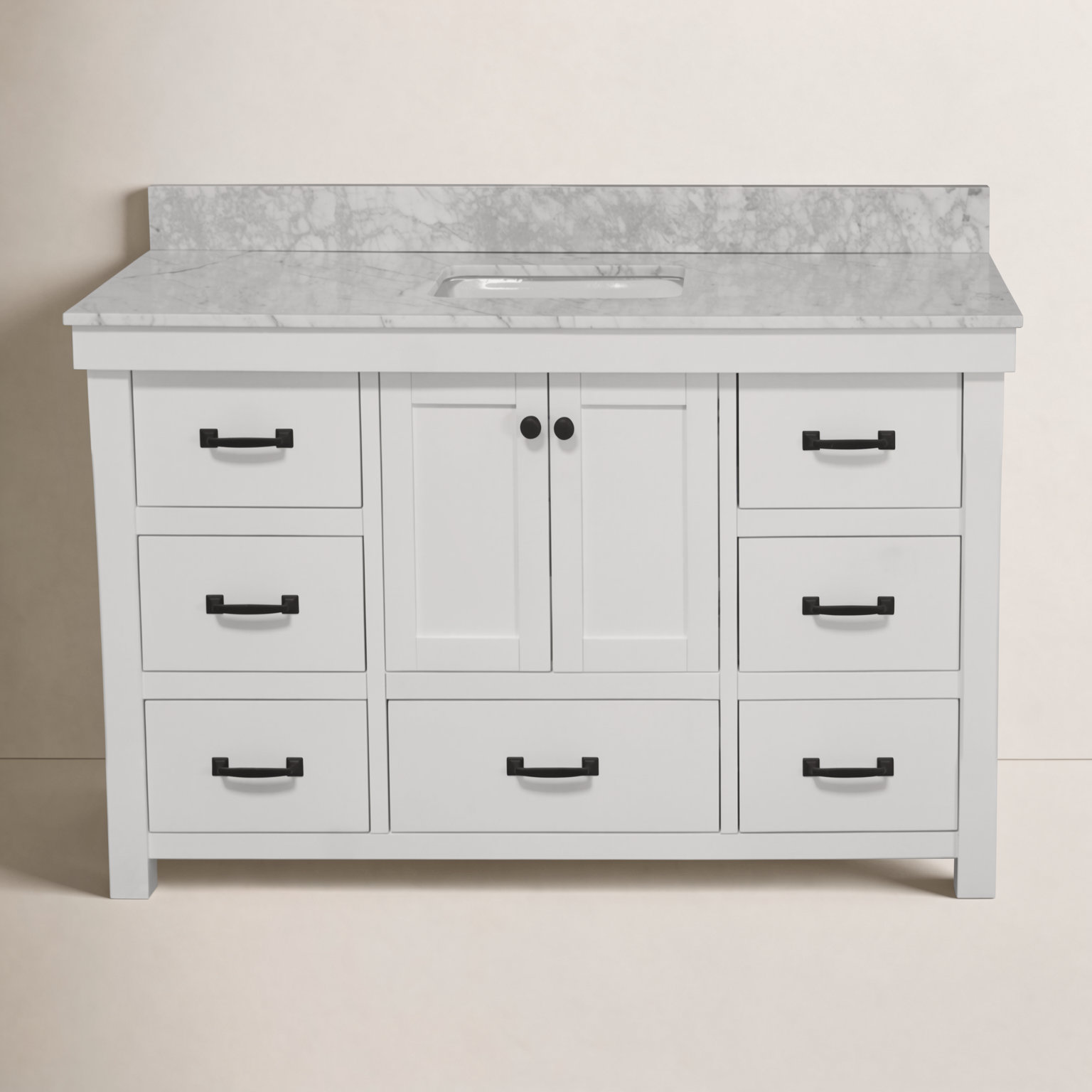 60'' Single Bathroom Vanity, White