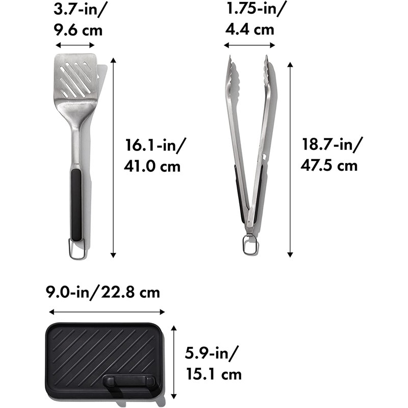 Ensemble d'outils barbecue 3 pièces