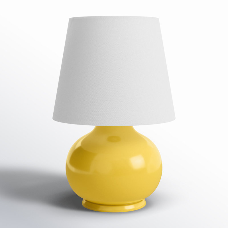Abat-jour tambour Momsen, Jaune, H 13 po x l 8 po x P 8 po