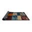 Tapis abstrait crème / brun / bleu-295253585
