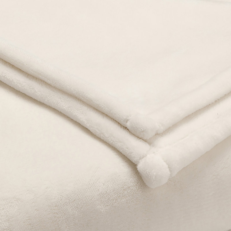 Vellux Sheared Mink Blanket, Ivory, Full/Queen
