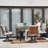 Tansi 37.25" W Square Metal Outdoor Dining Table