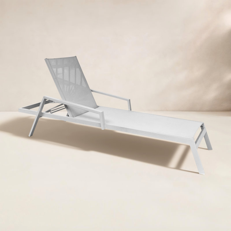 Mykonos Outdoor Rust-Resistant Metal Chaise Lounge