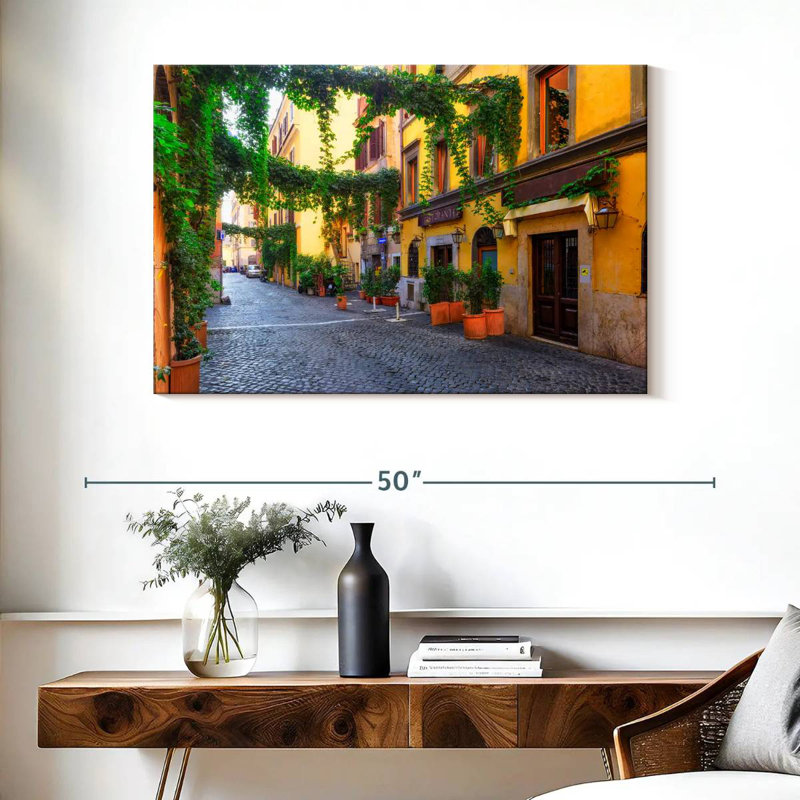 Senne Street In Trastevere, H 26 po x l 39 po