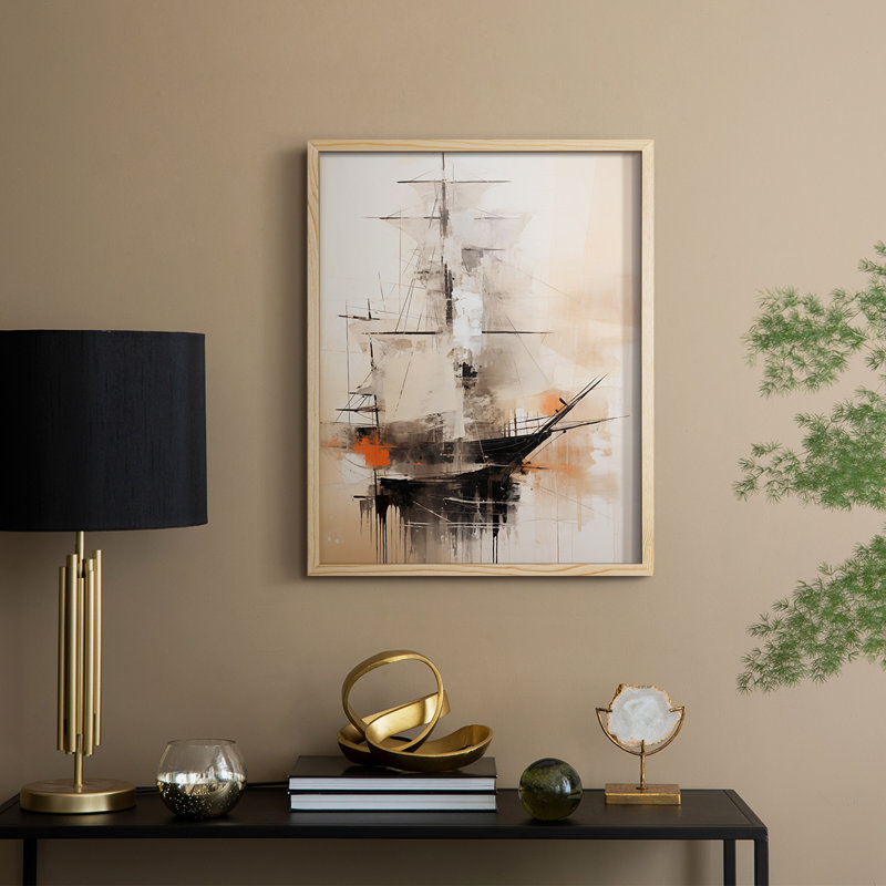 NAUTICAL Series CECLX III, reproduction d'art encadrée - bois massif, H 30 po x l 24 po
