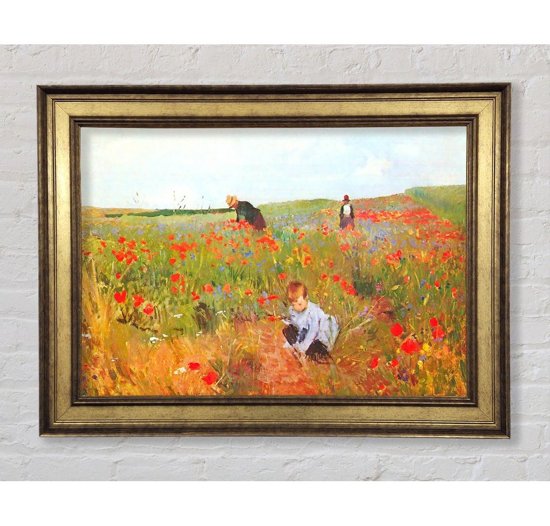 Cassatt Poppy In The Field - Einzelner Bilderrahmen Kunstdrucke