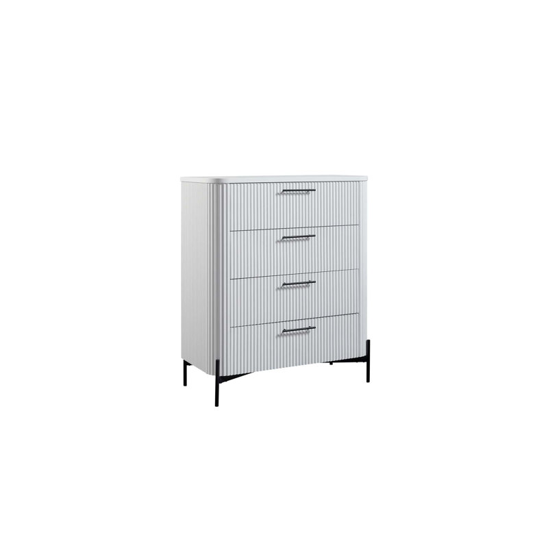 Commode 4 tiroirs, Blanc