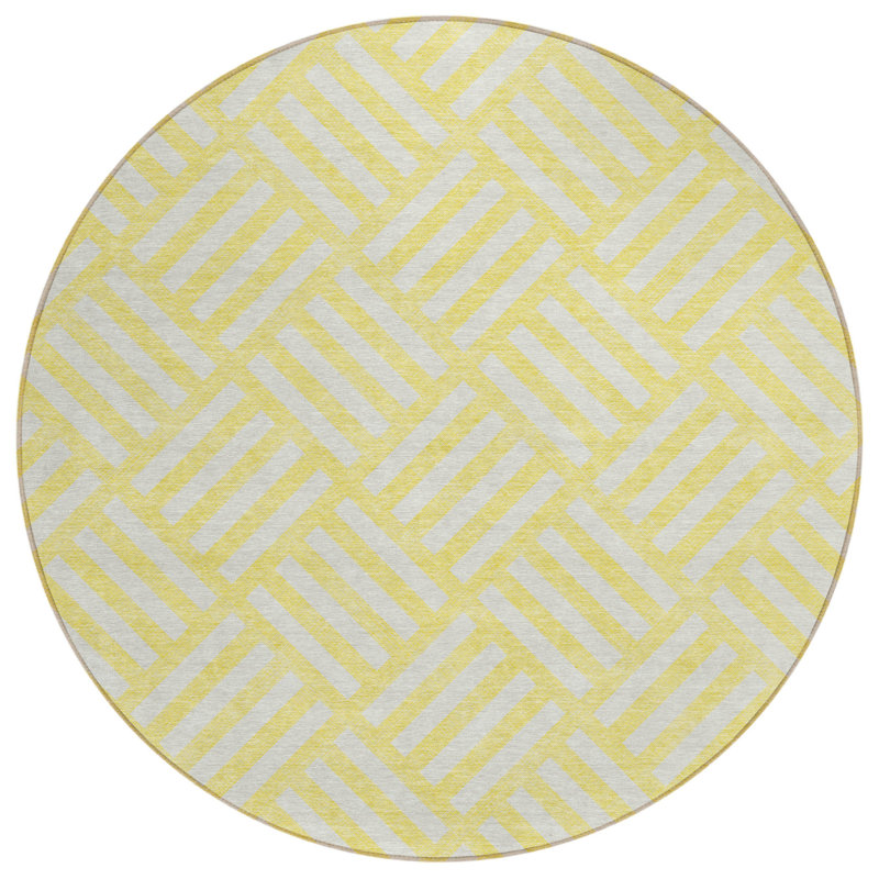 Tapis rond ivoire 8 po