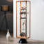 Vitrines en bois brun et noir