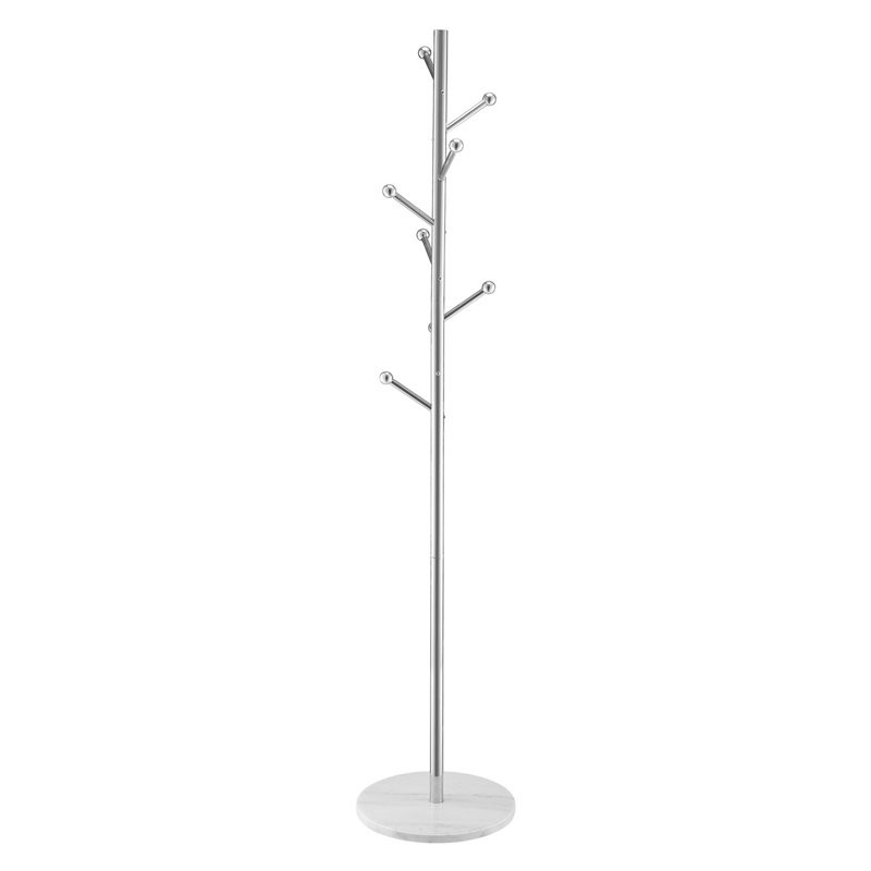 Coat Rack Freestanding Coats Rack Stand With Stable Marble Base & 8 Hooks