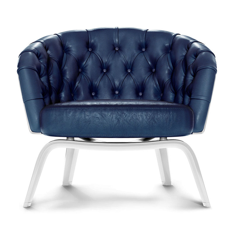 Tissu en similicuir Naugahyde Zodiac par Yard, bleu