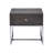 Rectangular End Table With 1 Drawer, Gray Oak And Chrome